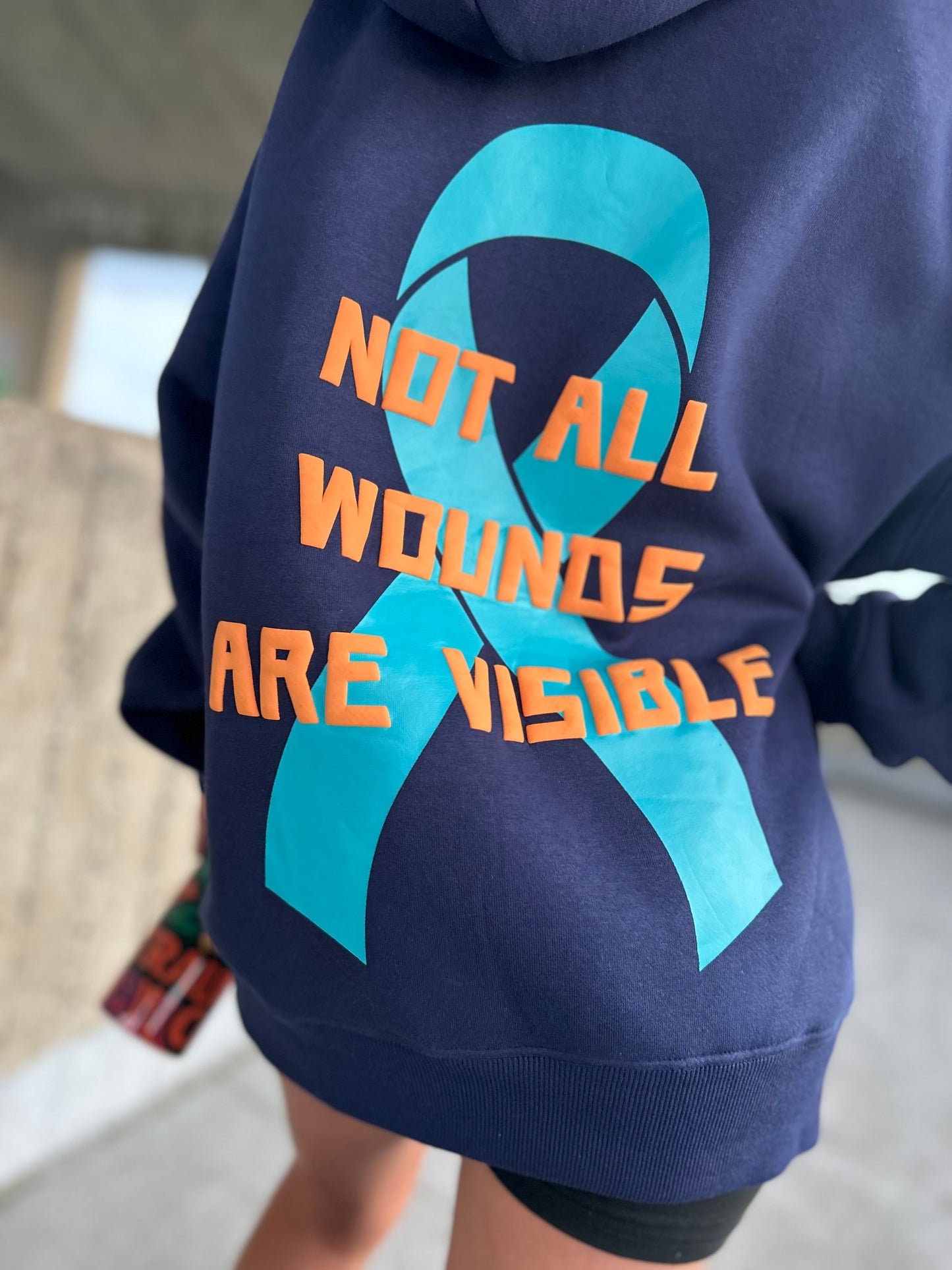 Not All Wounds Are Visible Premium Blue Hoodie