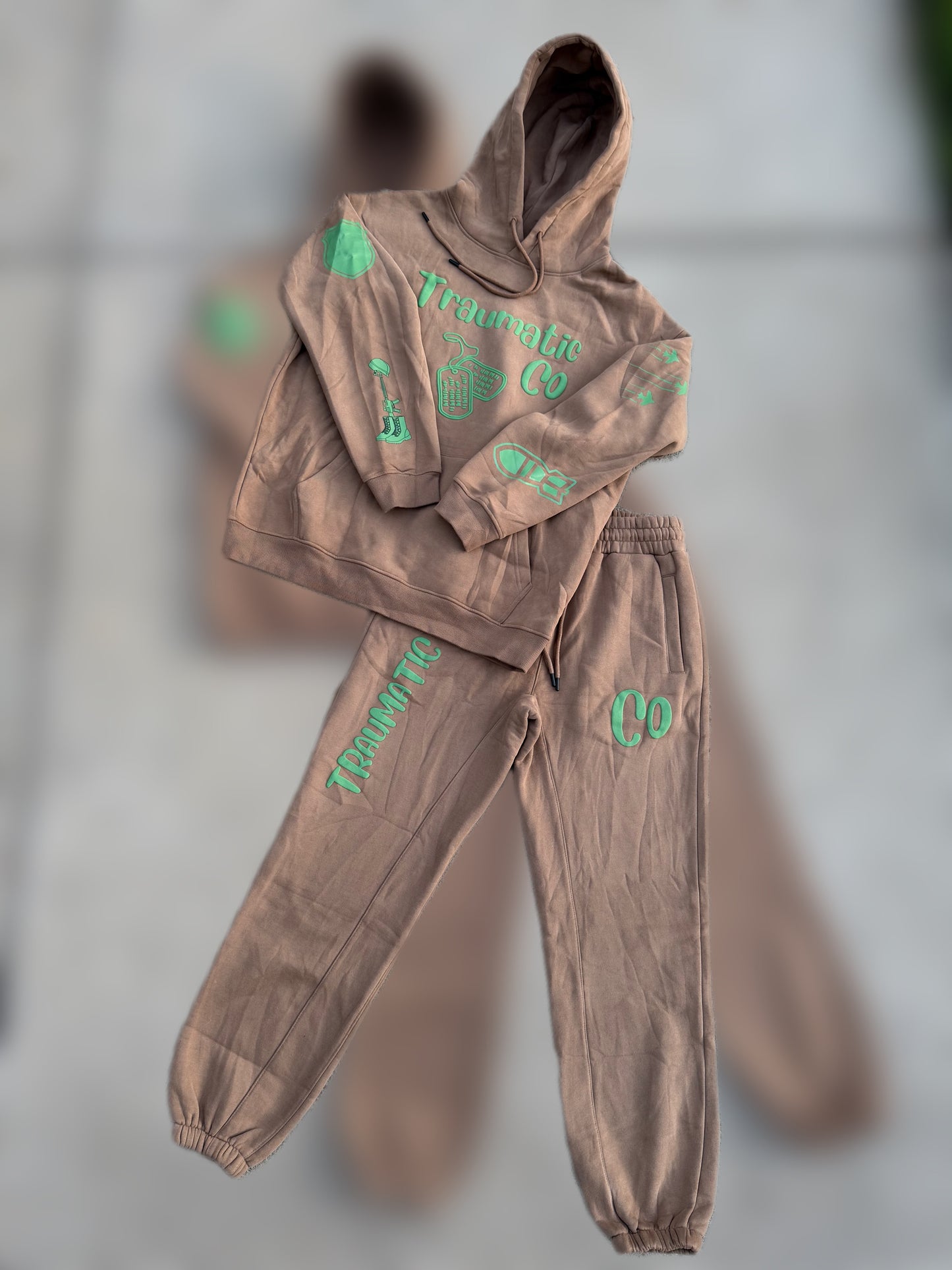 Invisibly Scarred Premium Sweatsuit (Brown)