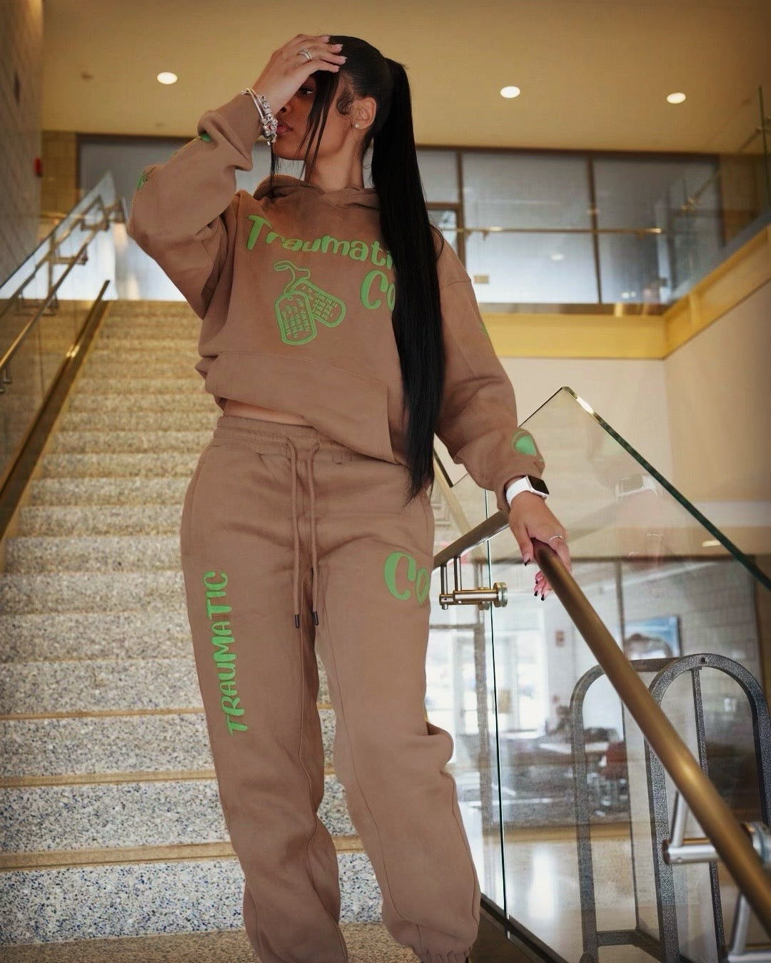 Invisibly Scarred Premium Sweatsuit (Brown)