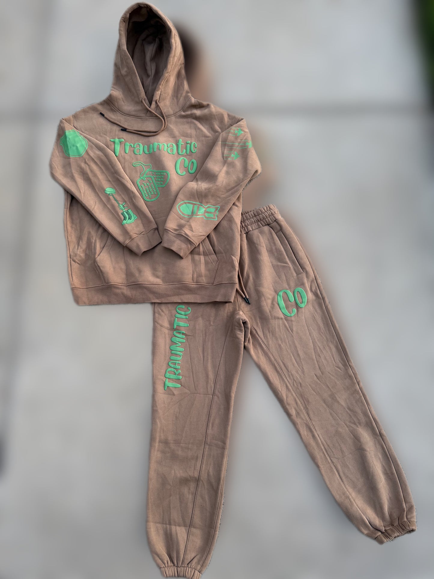 Invisibly Scarred Premium Sweatsuit (Brown)