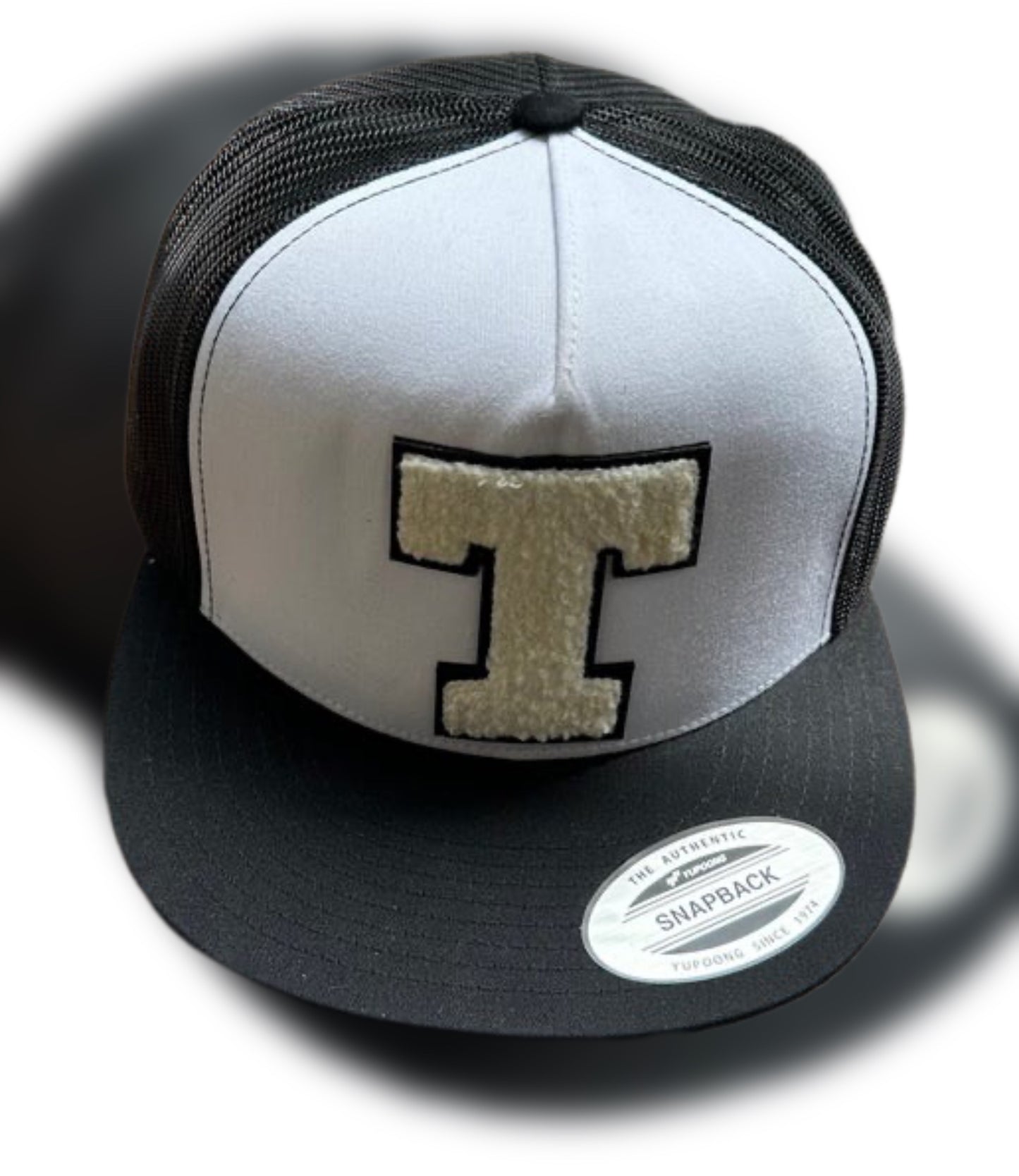 T Logo Snapback Trucker Hat