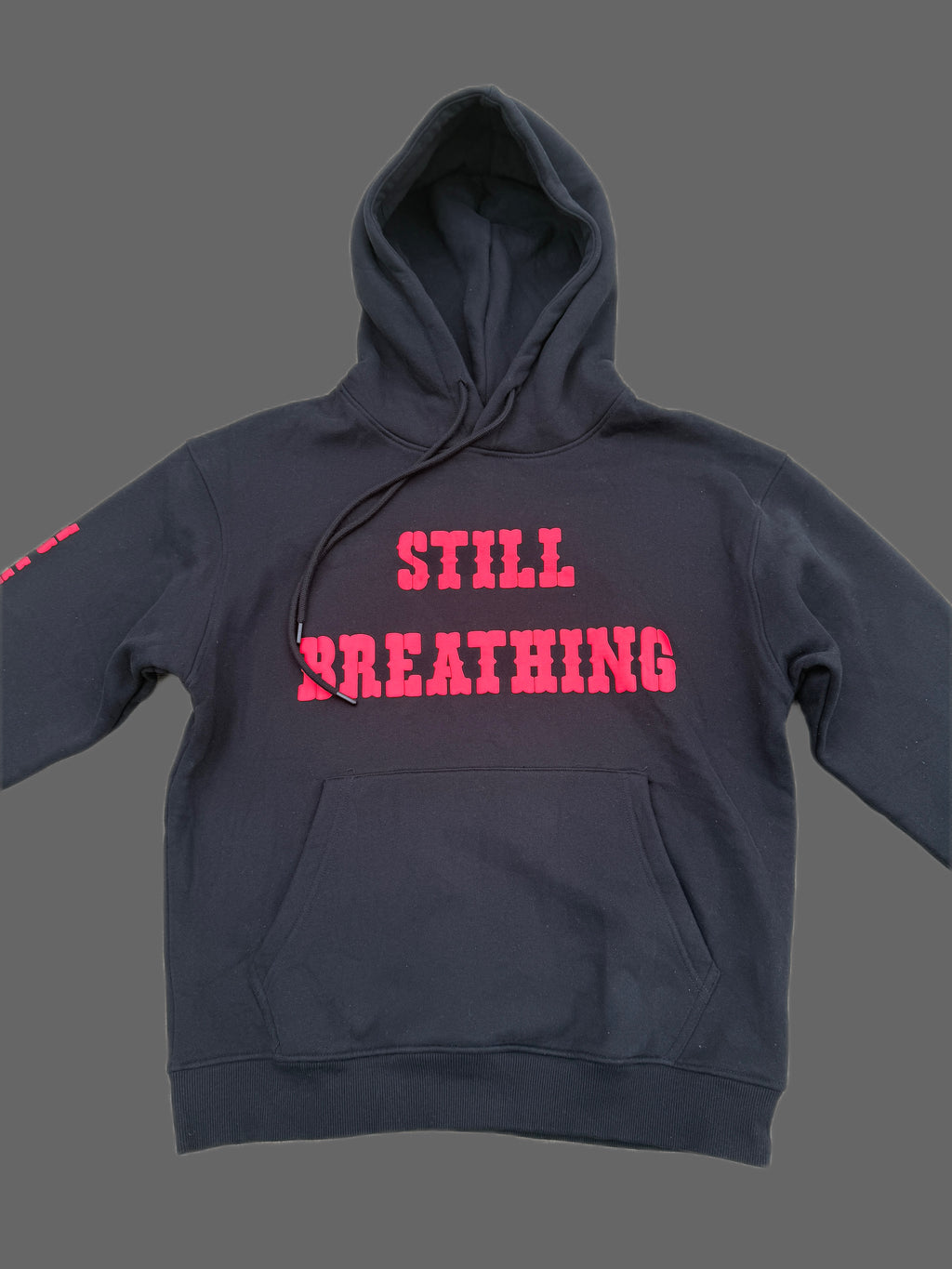 Premium Cotton Fleece Hoodie — Still Breathing / Forever Hungry