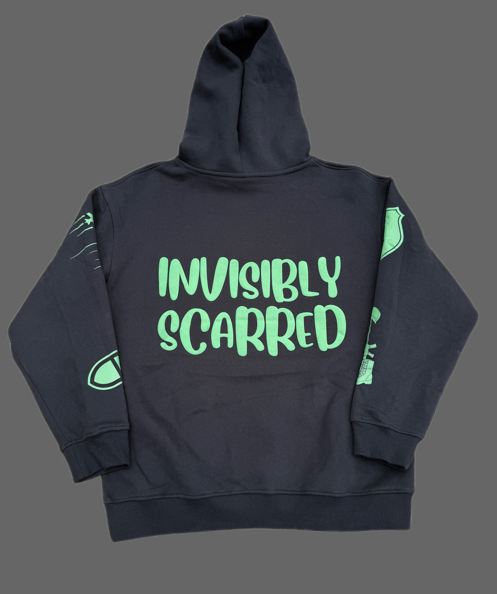 Premium Cotton Fleece Hoodie — Invisibly Scarred