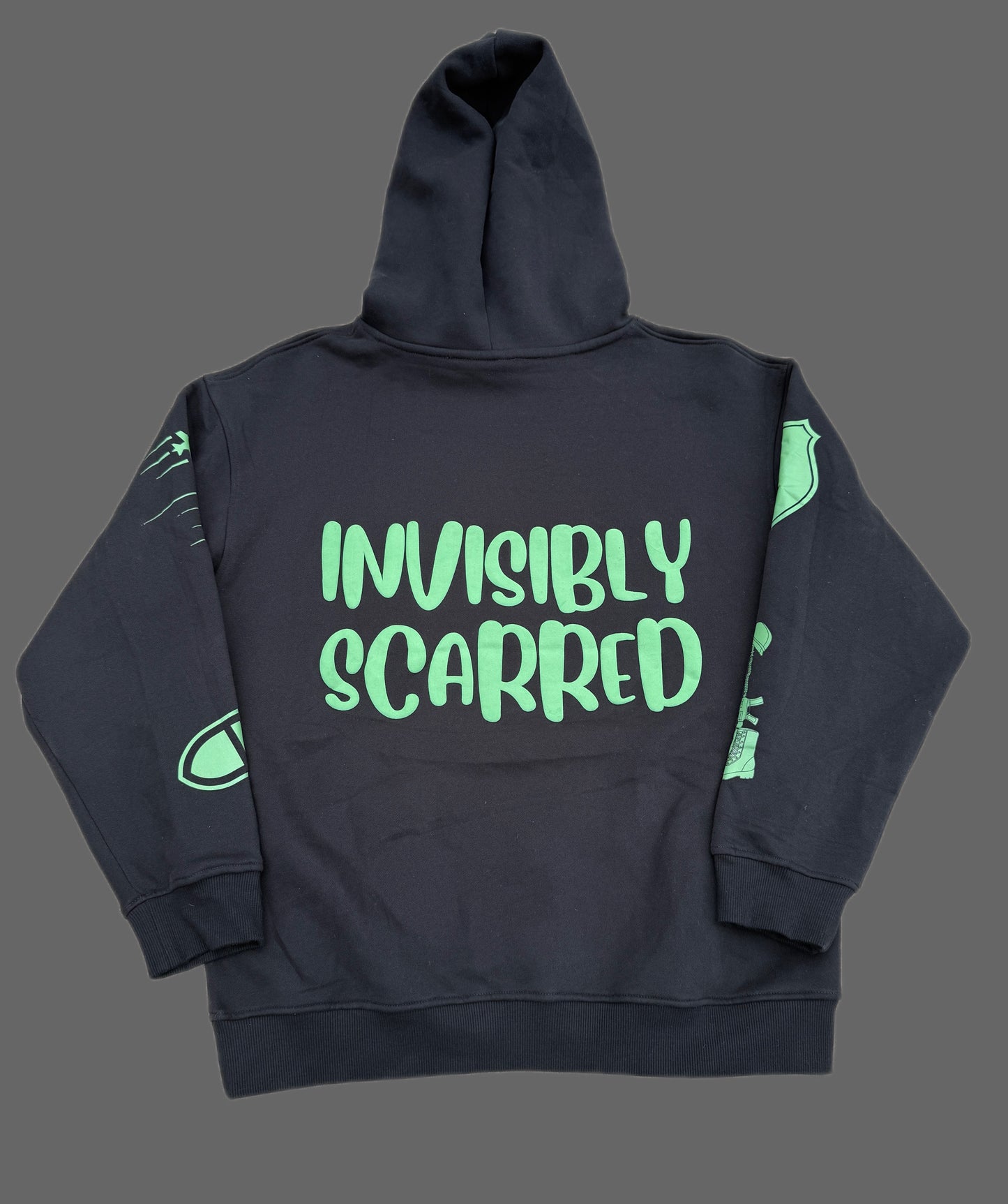 Premium Cotton Fleece Hoodie — Invisibly Scarred