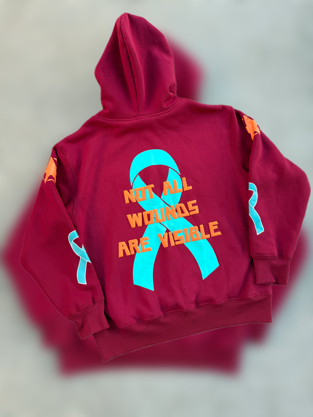 Not All Wounds Are Visible Premium Maroon Hoodie