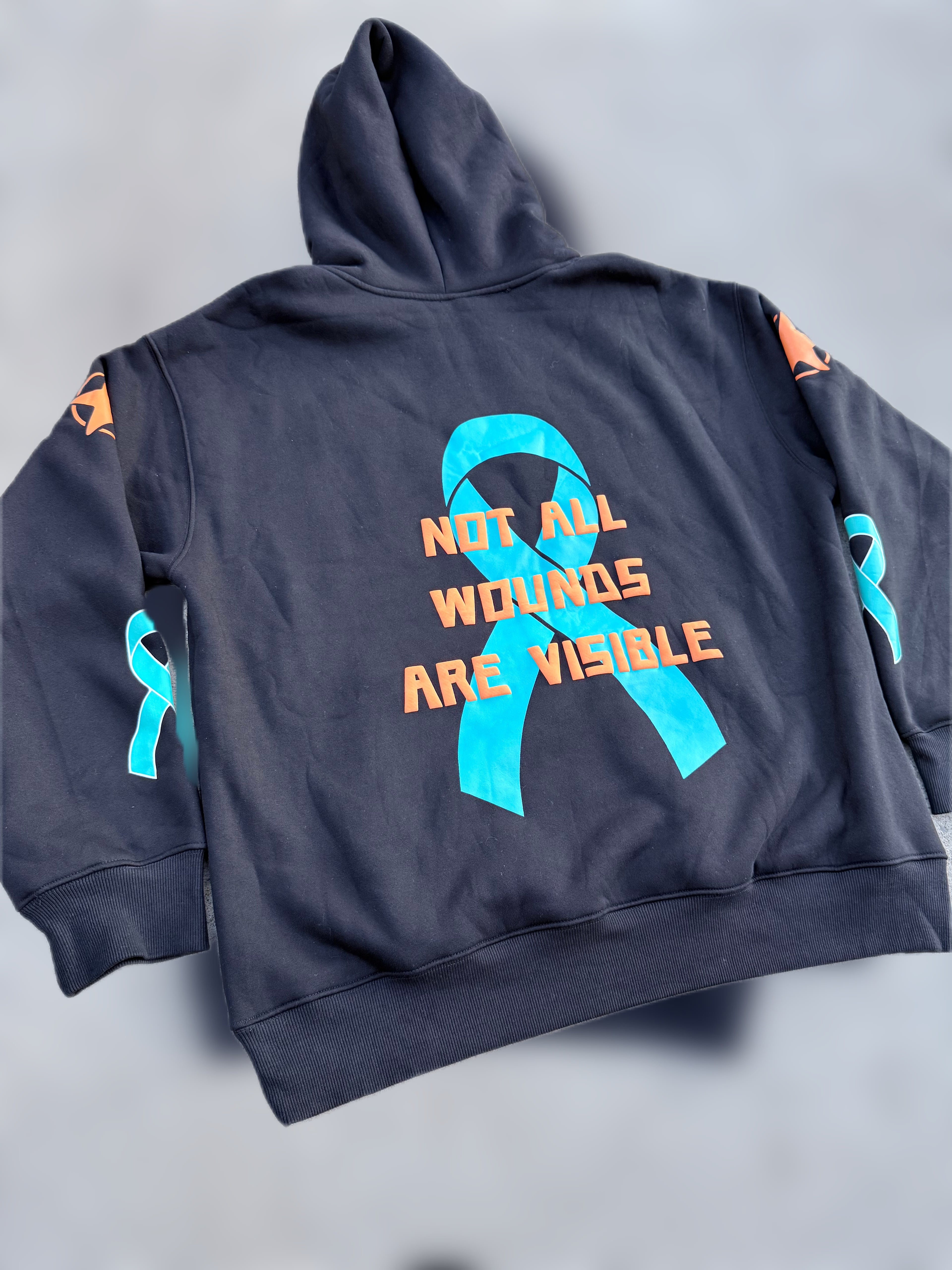 Not All Wounds Are Visible Premium Black Hoodie