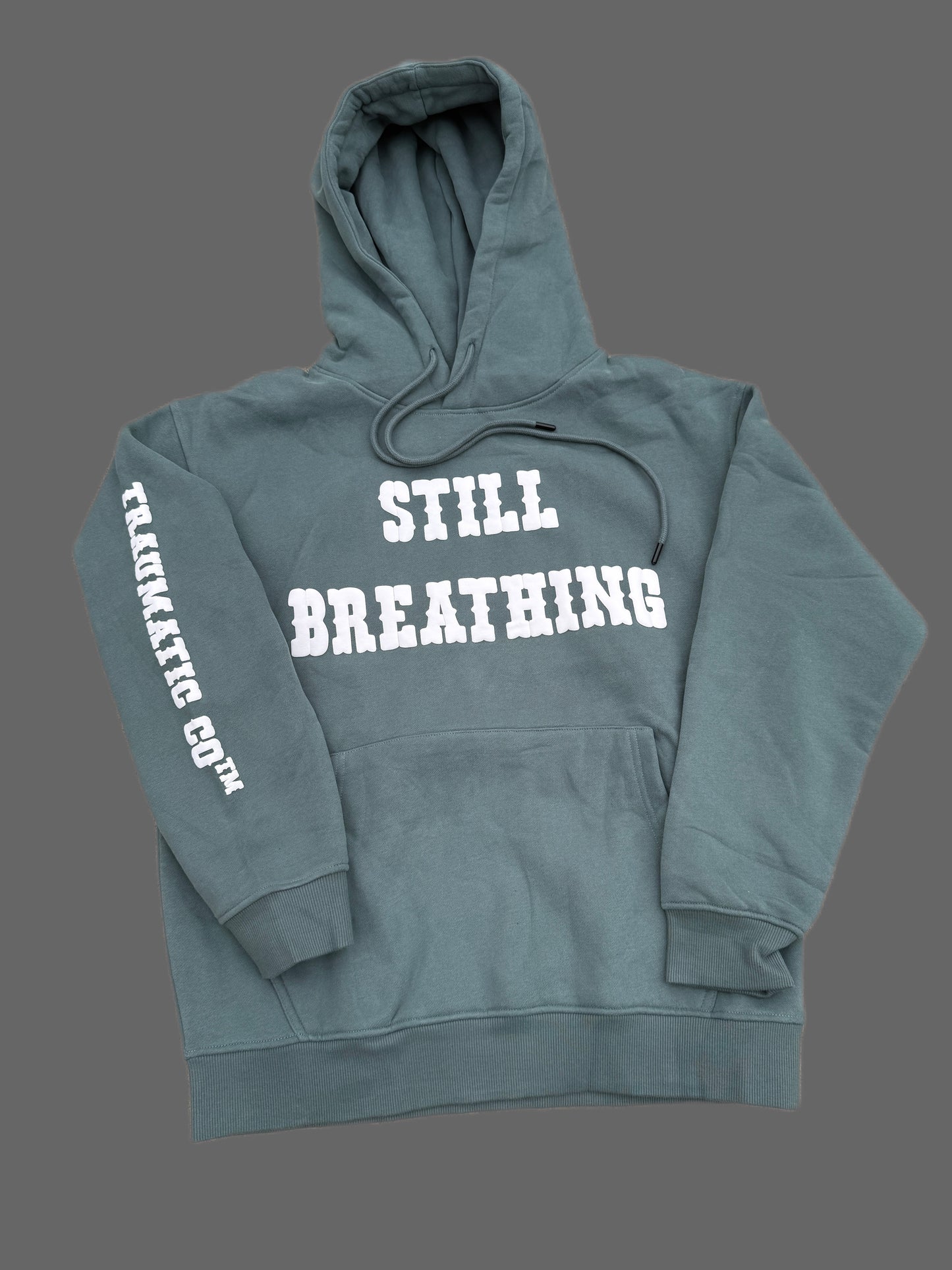 Premium Cotton Fleece Hoodie — Still Breathing / Forever Hungry