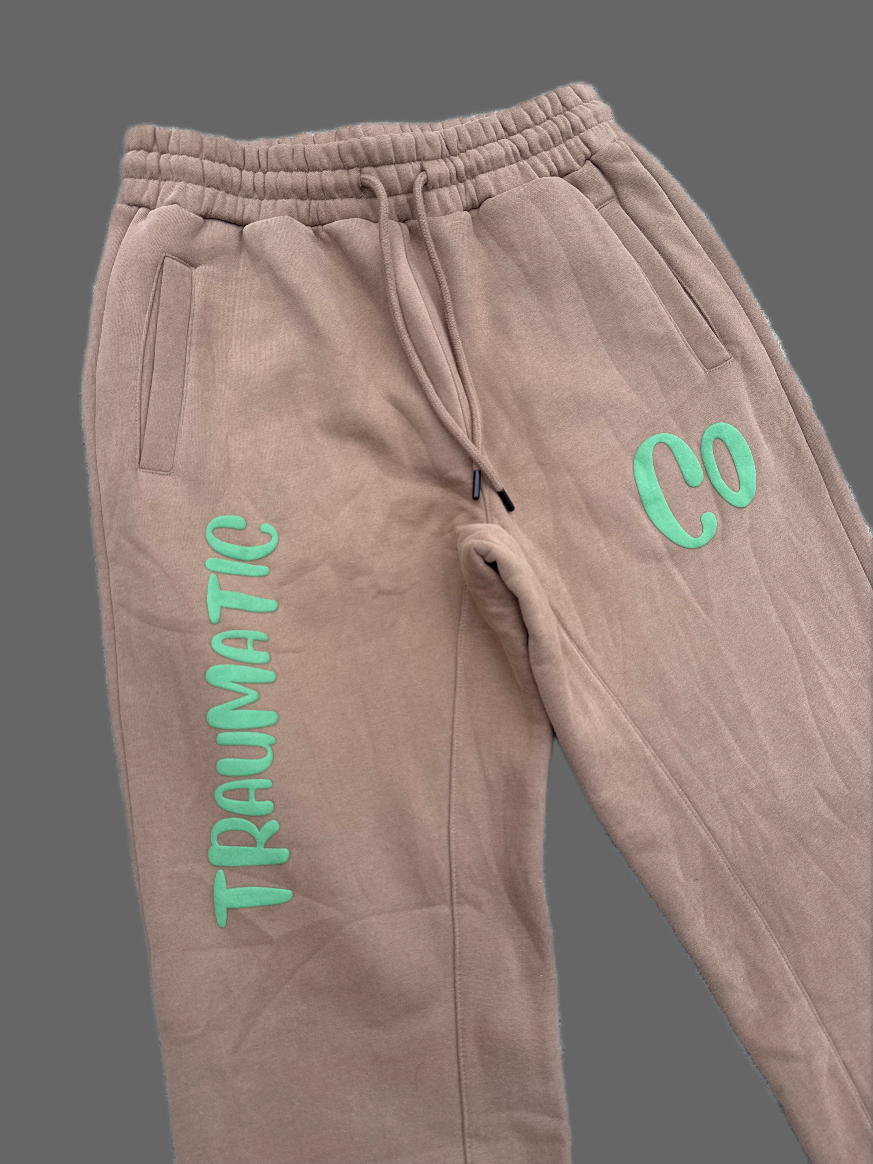 Premium Cotton Fleece Joggers — Traumatic Co™ Puff Print