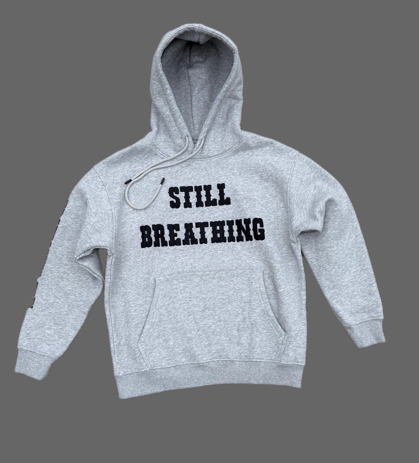 Premium Cotton Fleece Hoodie — Still Breathing / Forever Hungry