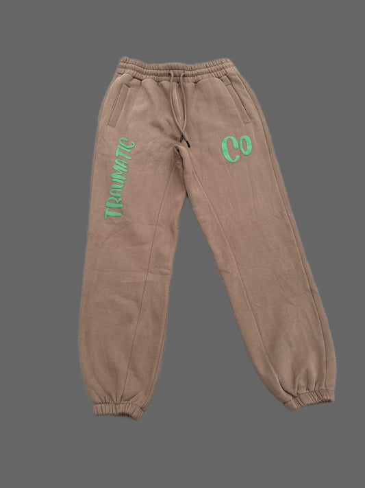 Premium Cotton Fleece Joggers — Traumatic Co™ Puff Print