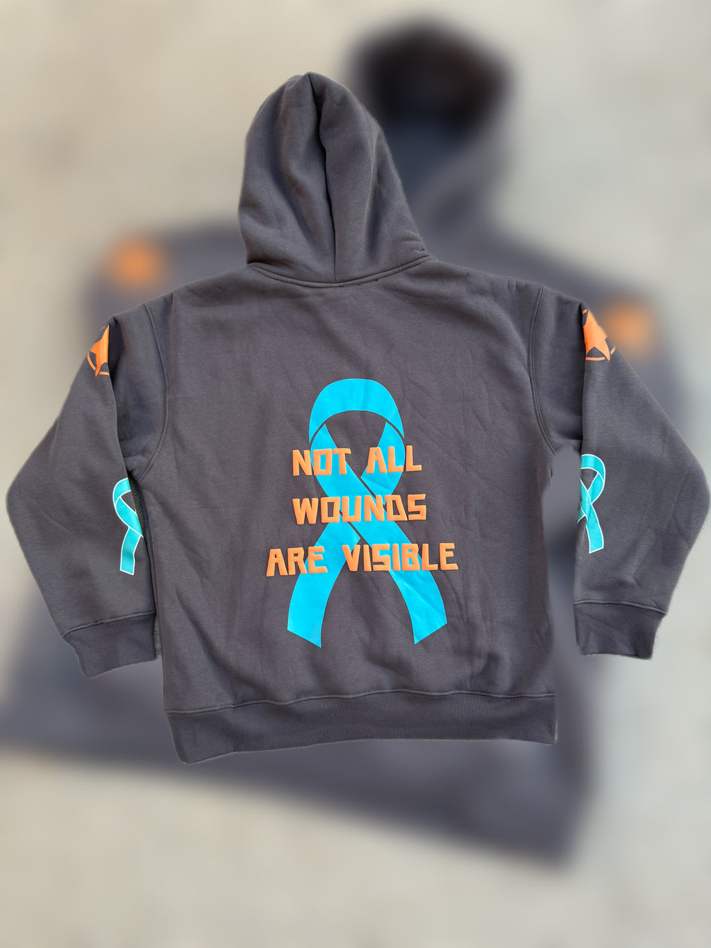 Not All Wounds Are Visible Premium Grey Hoodie