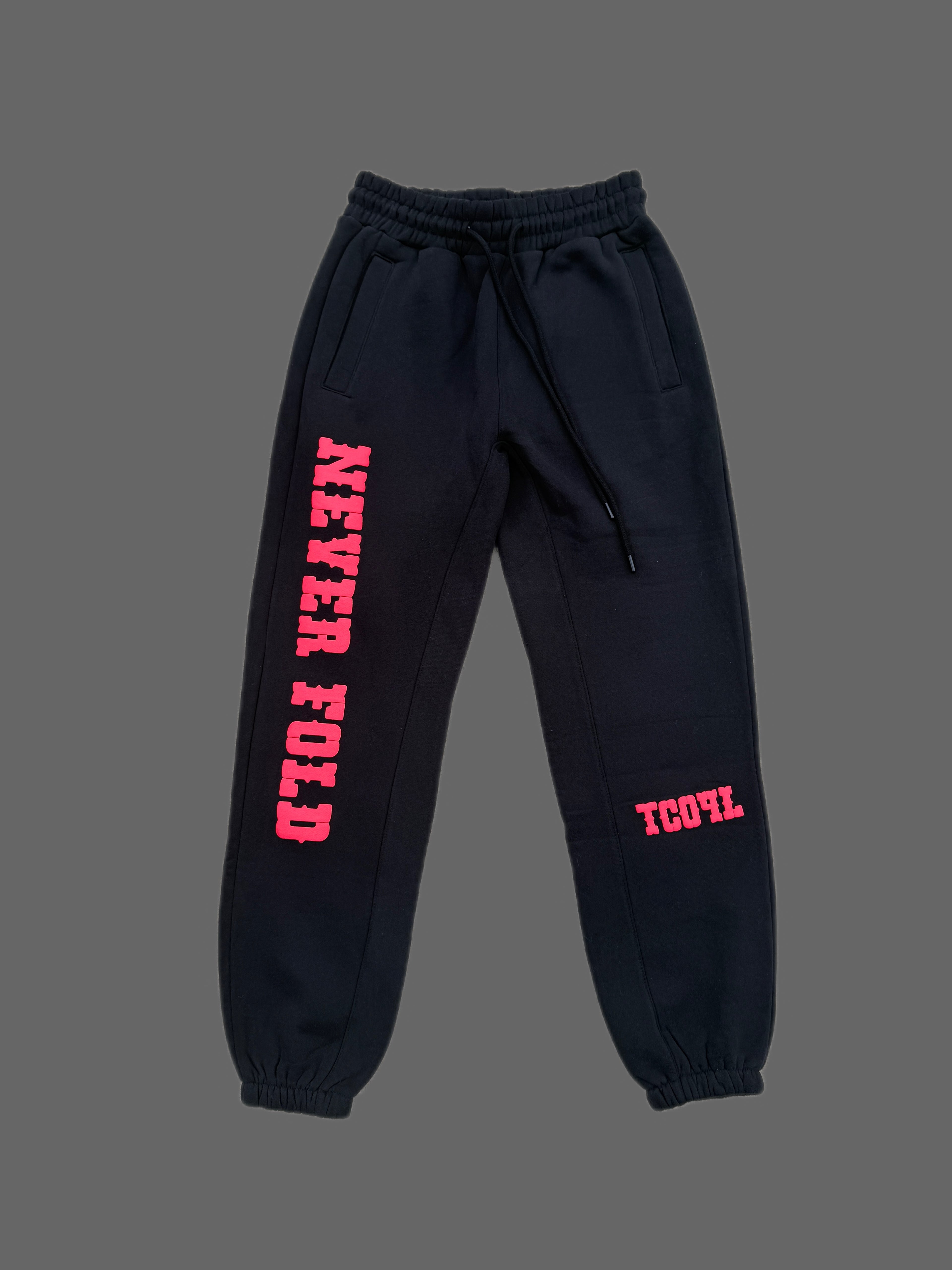 Premium Cotton Fleece Joggers — Never Fold™
