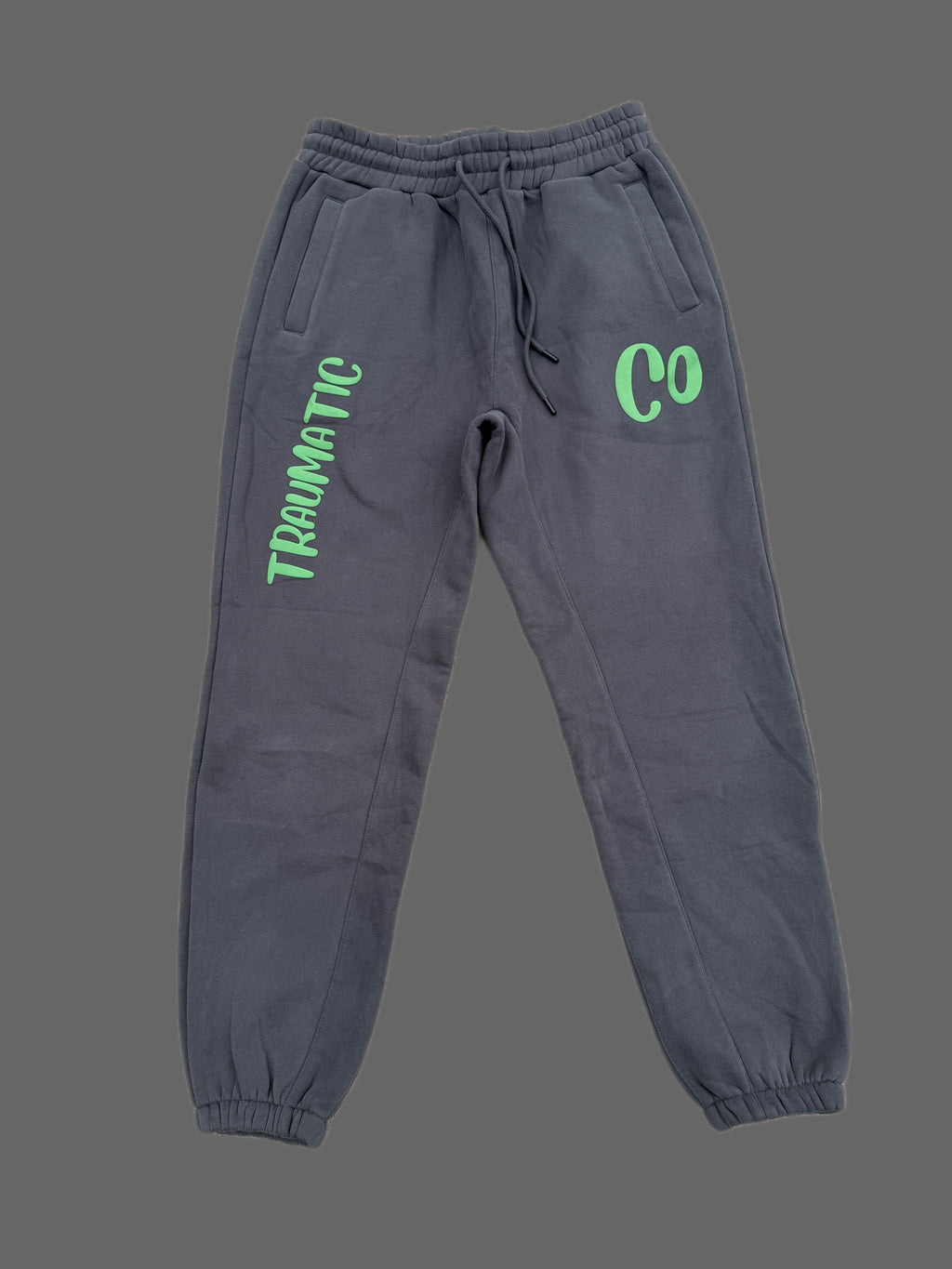 Premium Cotton Fleece Joggers — Traumatic Co™ Puff Print