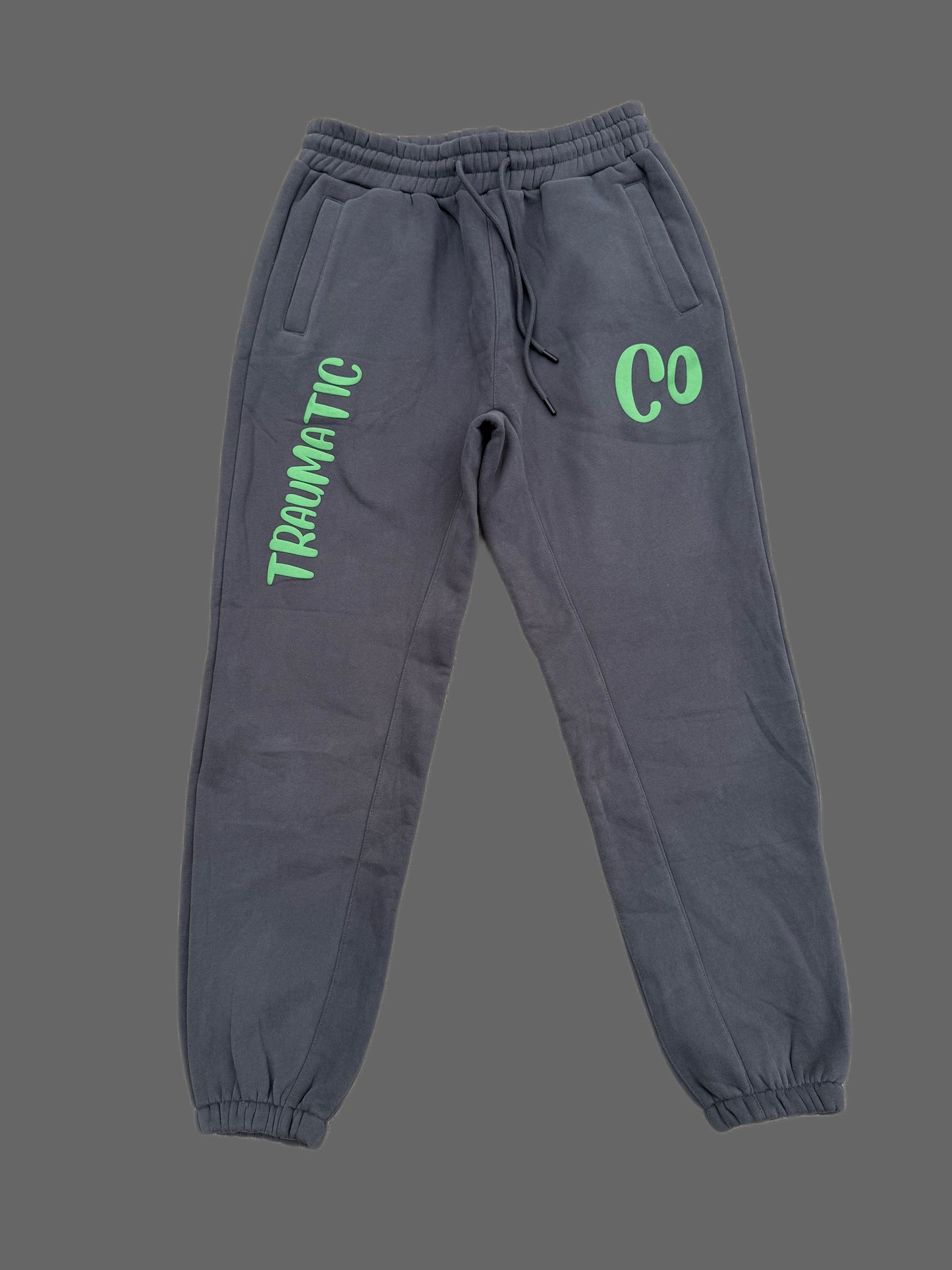 Premium Cotton Fleece Joggers — Traumatic Co™ Puff Print