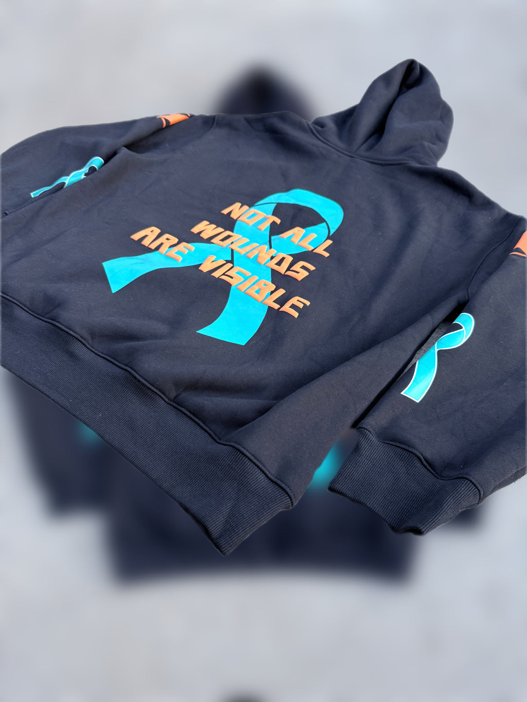 Not All Wounds Are Visible Premium Black Hoodie