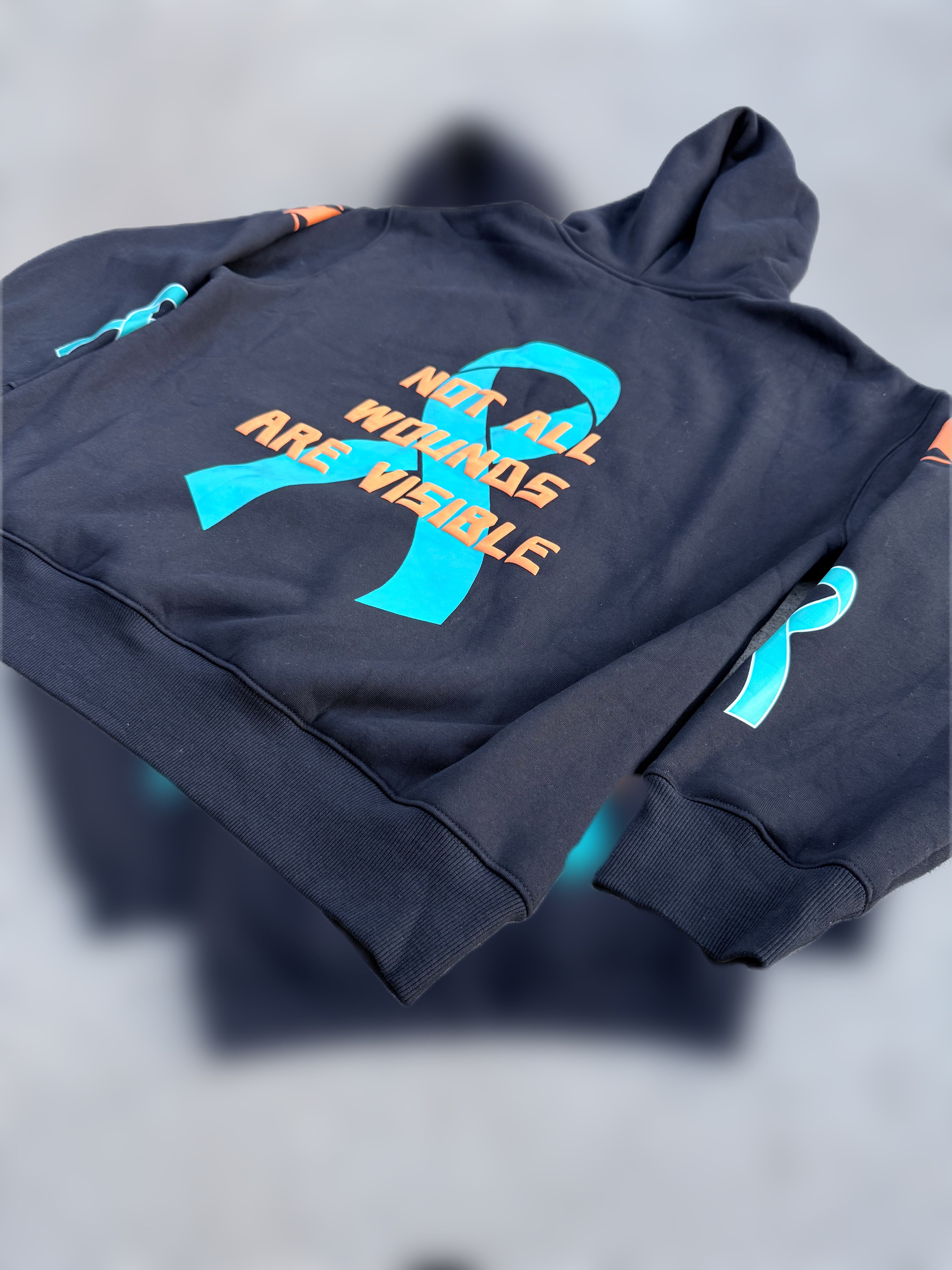 Not All Wounds Are Visible Premium Black Hoodie