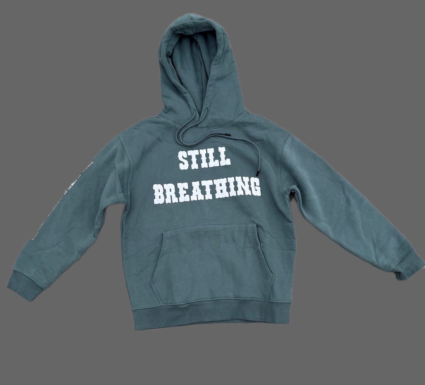 Premium Cotton Fleece Hoodie — Still Breathing / Forever Hungry