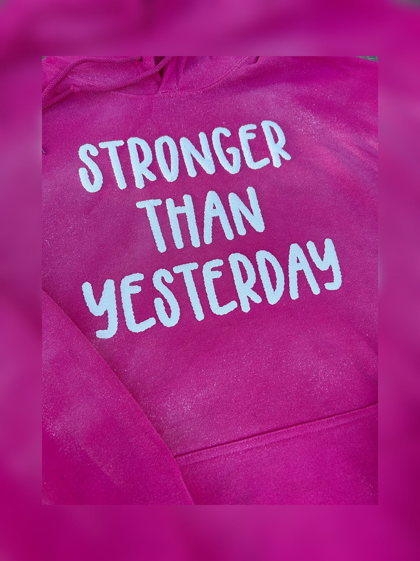 Stronger Than Yesterday Hoodie – Traumatic Co™ (Pink)