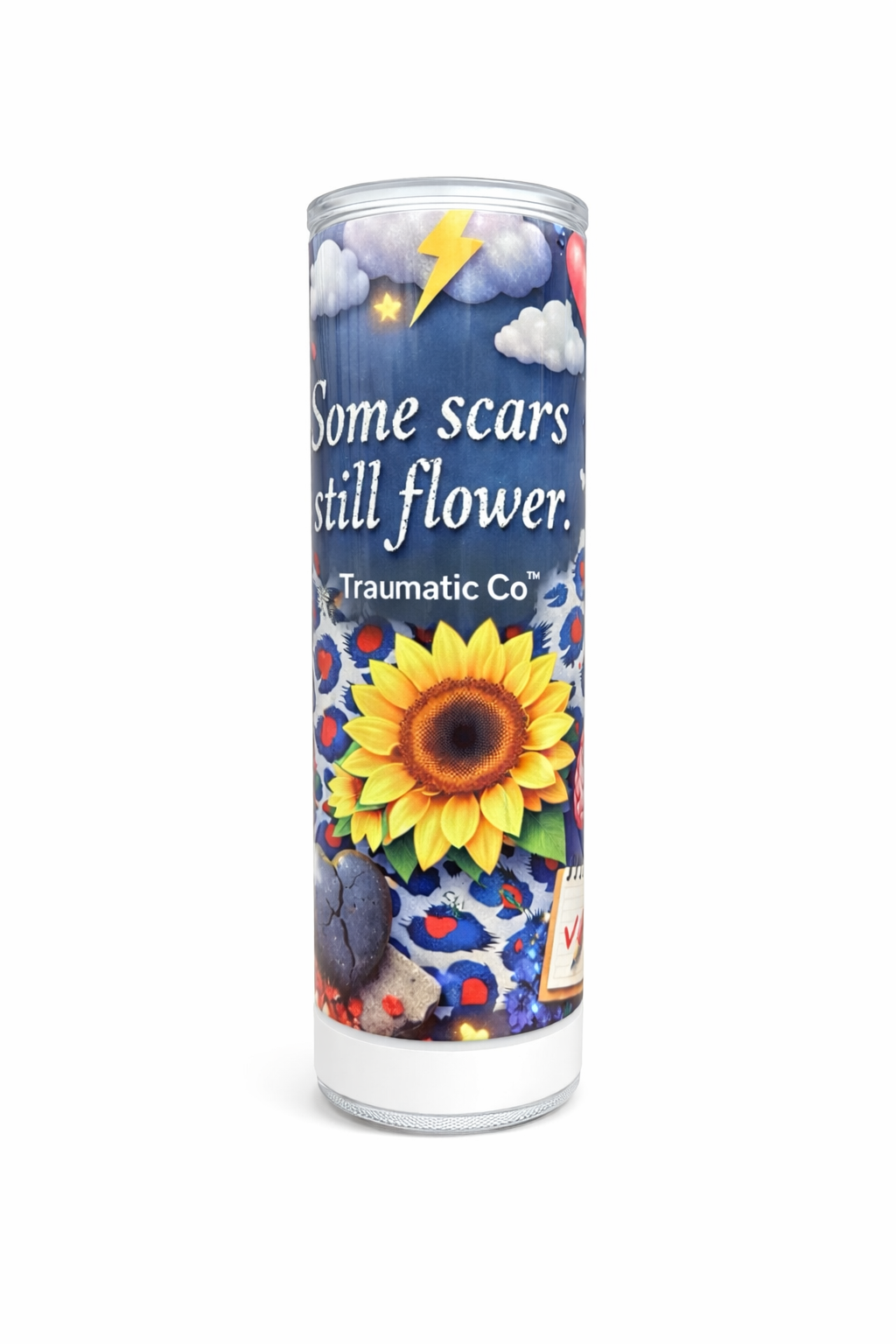 Some Scars Still Flower Bluetooth Healing Tumbler | Traumatic Co™