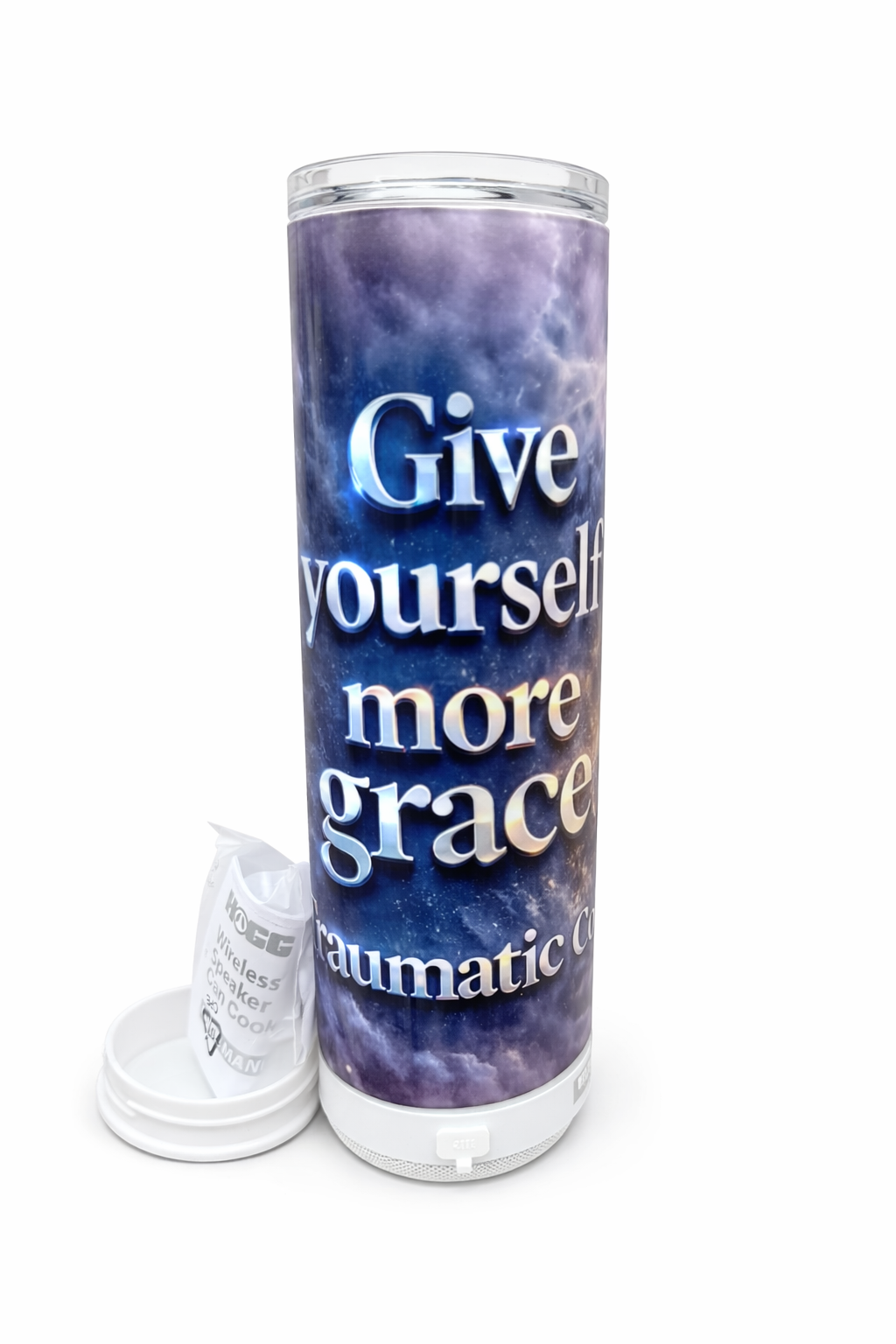 Give Yourself More Grace Bluetooth Healing Tumbler | Traumatic Co™