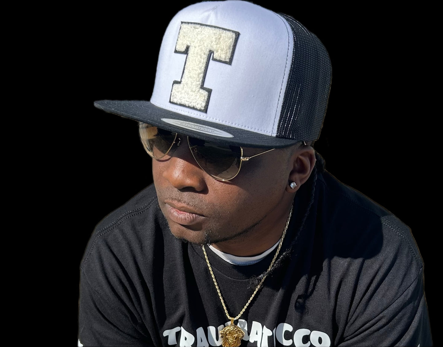 T Logo Snapback Trucker Hat