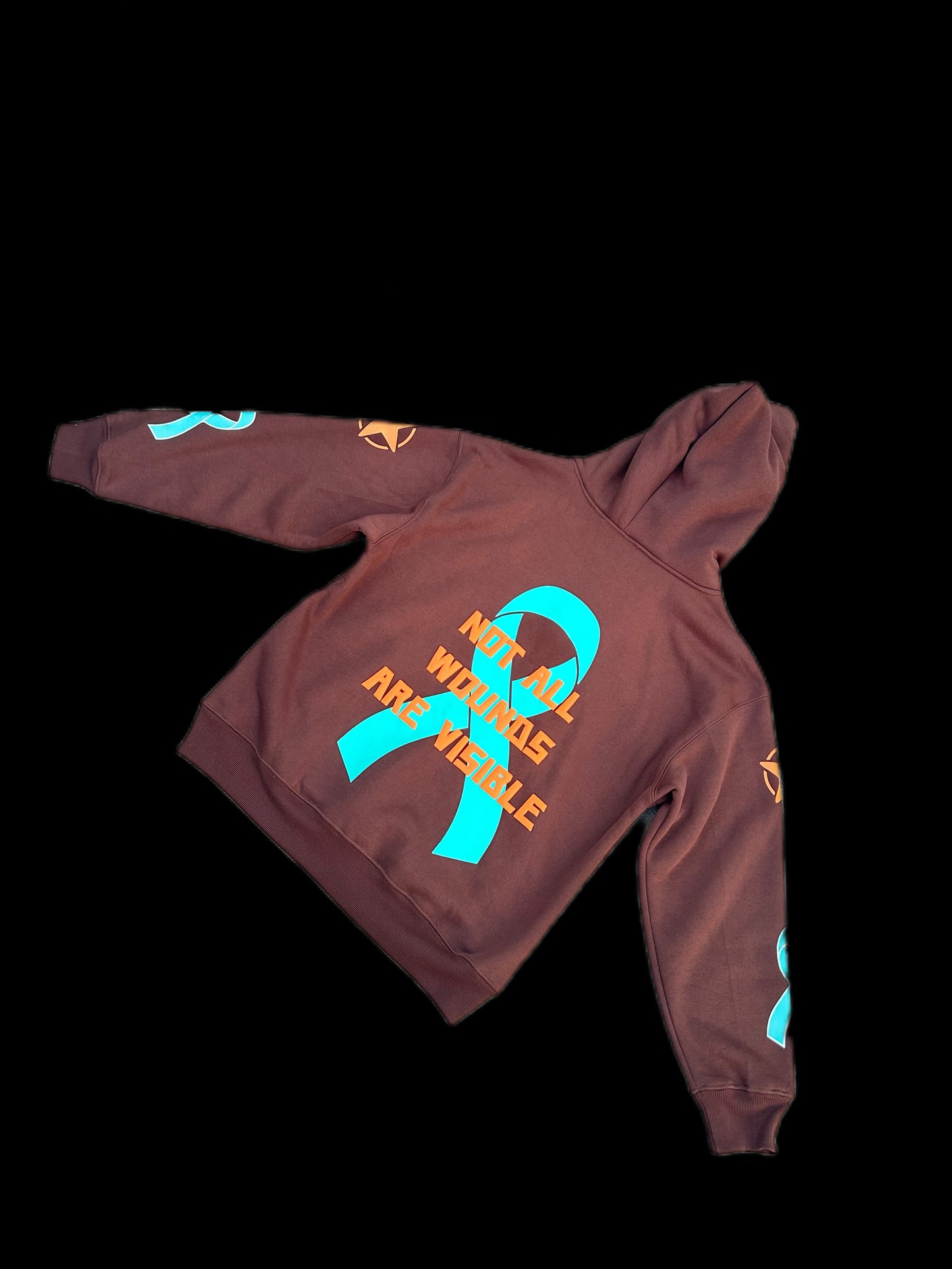 Not All Wounds Are Visible Premium Brown Hoodie