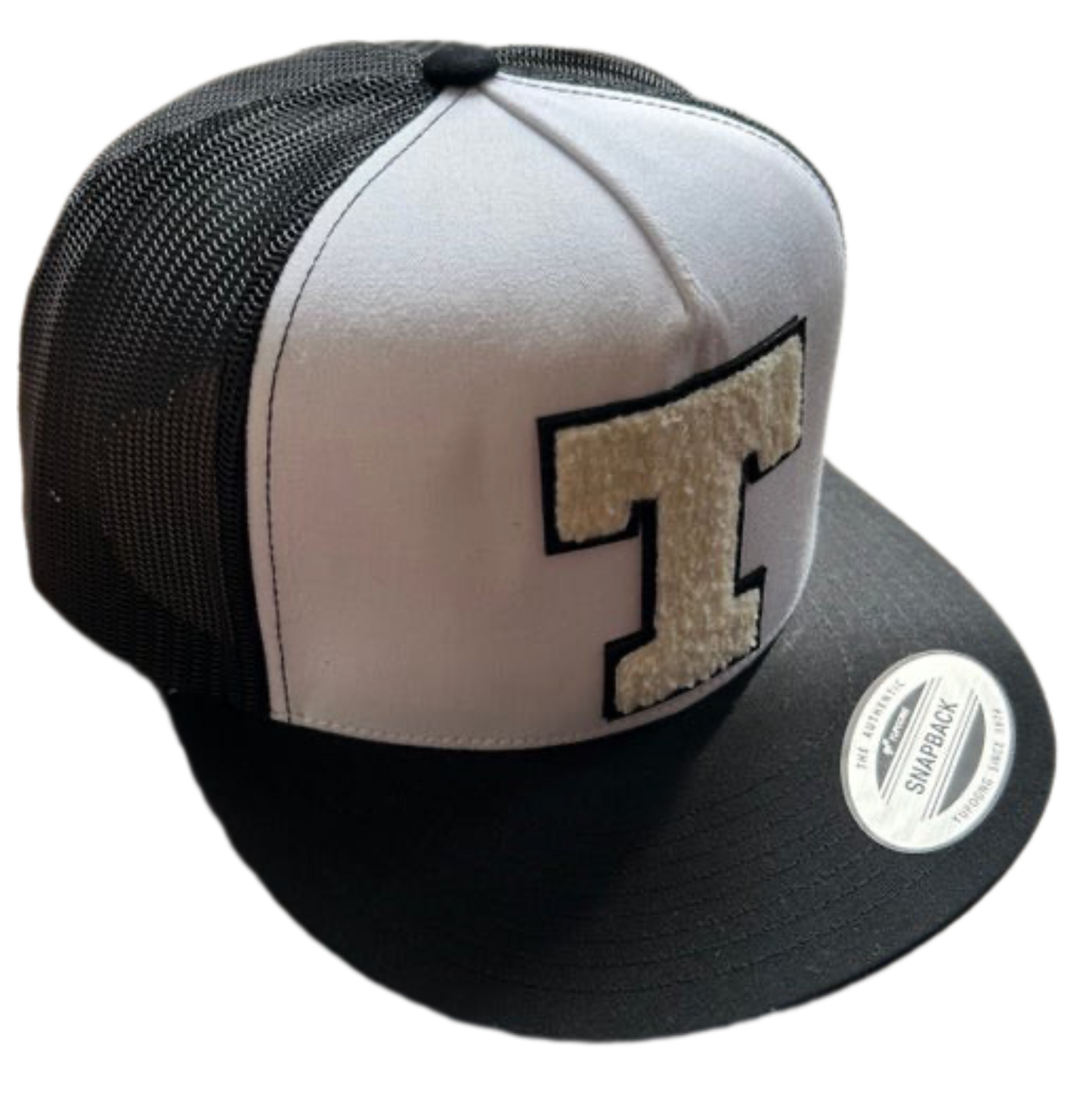 T Logo Snapback Trucker Hat