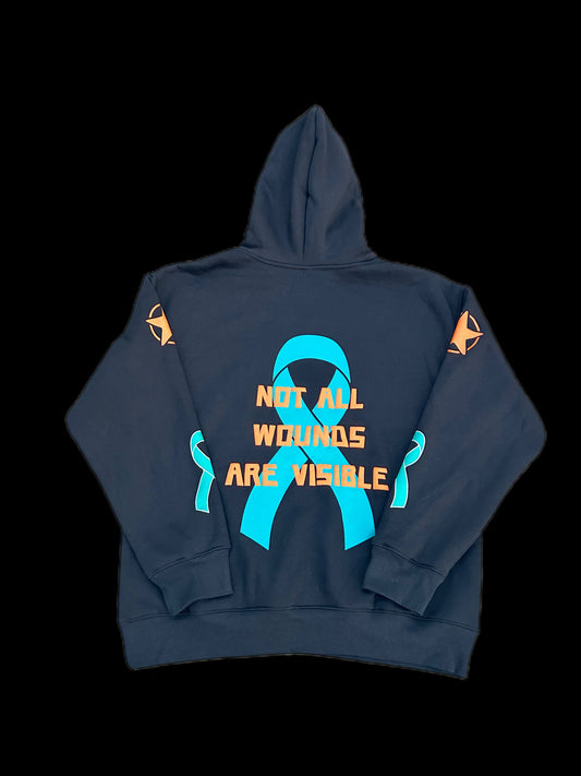Not All Wounds Are Visible Premium Black Hoodie